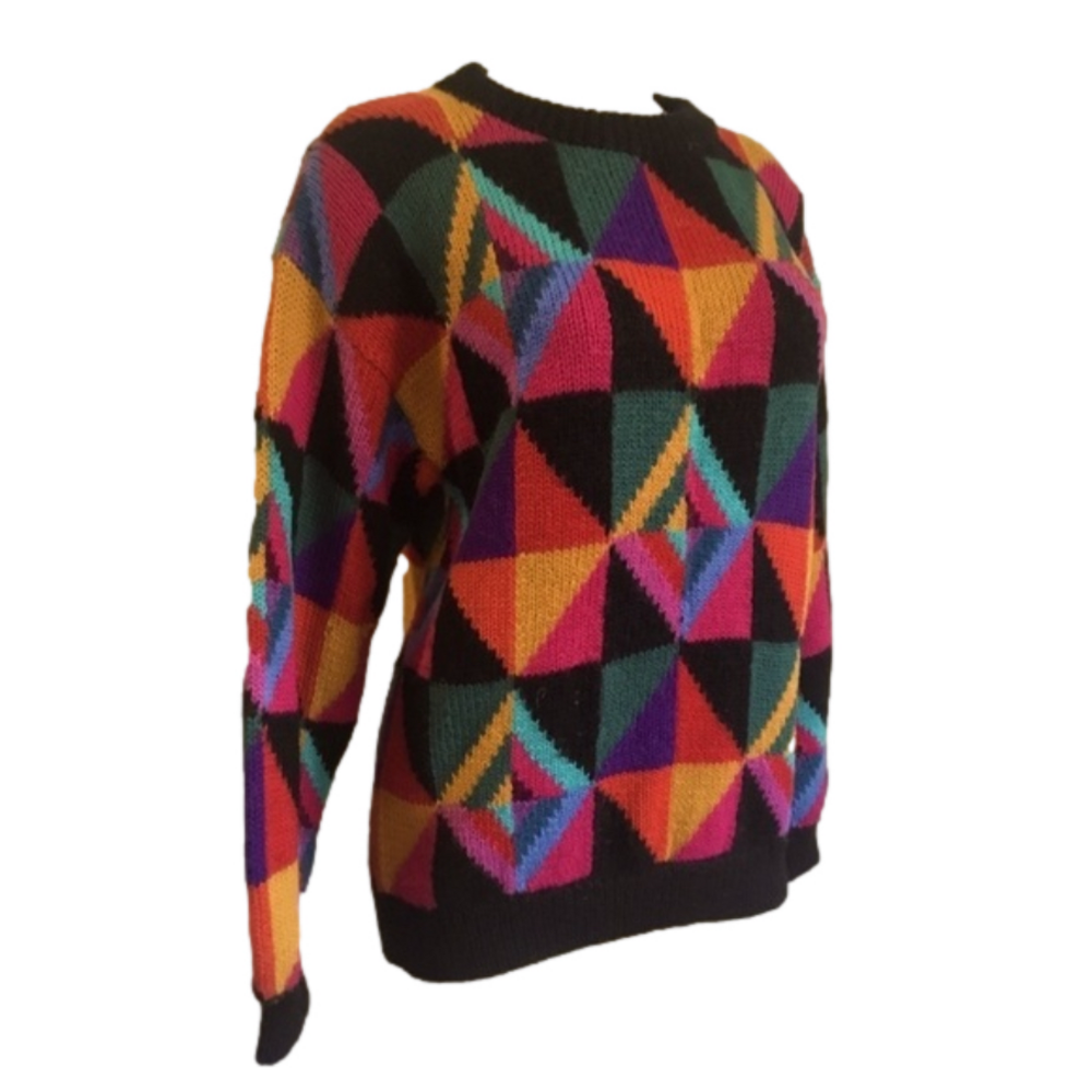 ALPACA IMPORTS hand knitted art to wear sweater. S/ M / L?